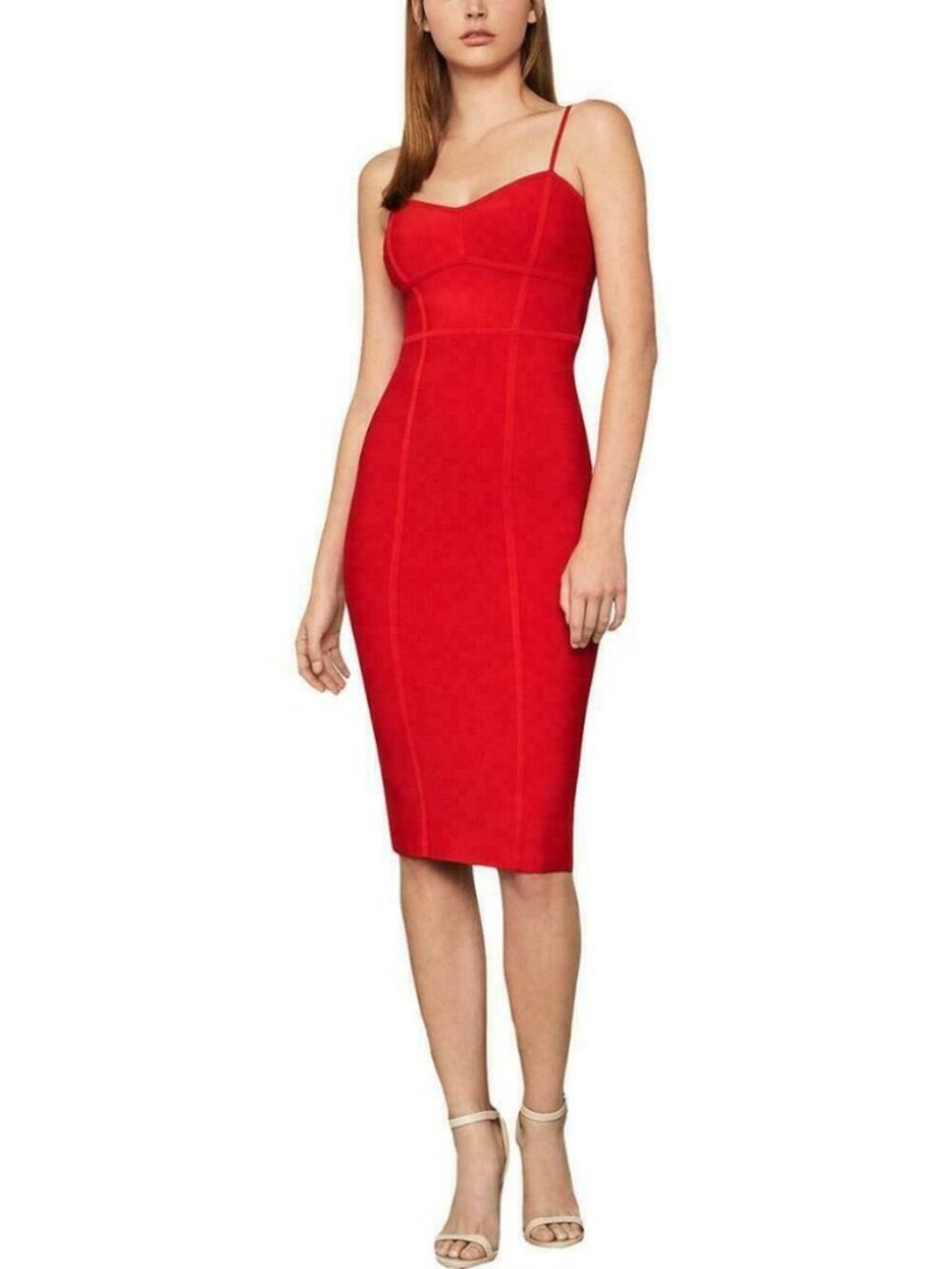 Women's Strappy Bodycon Dress Red